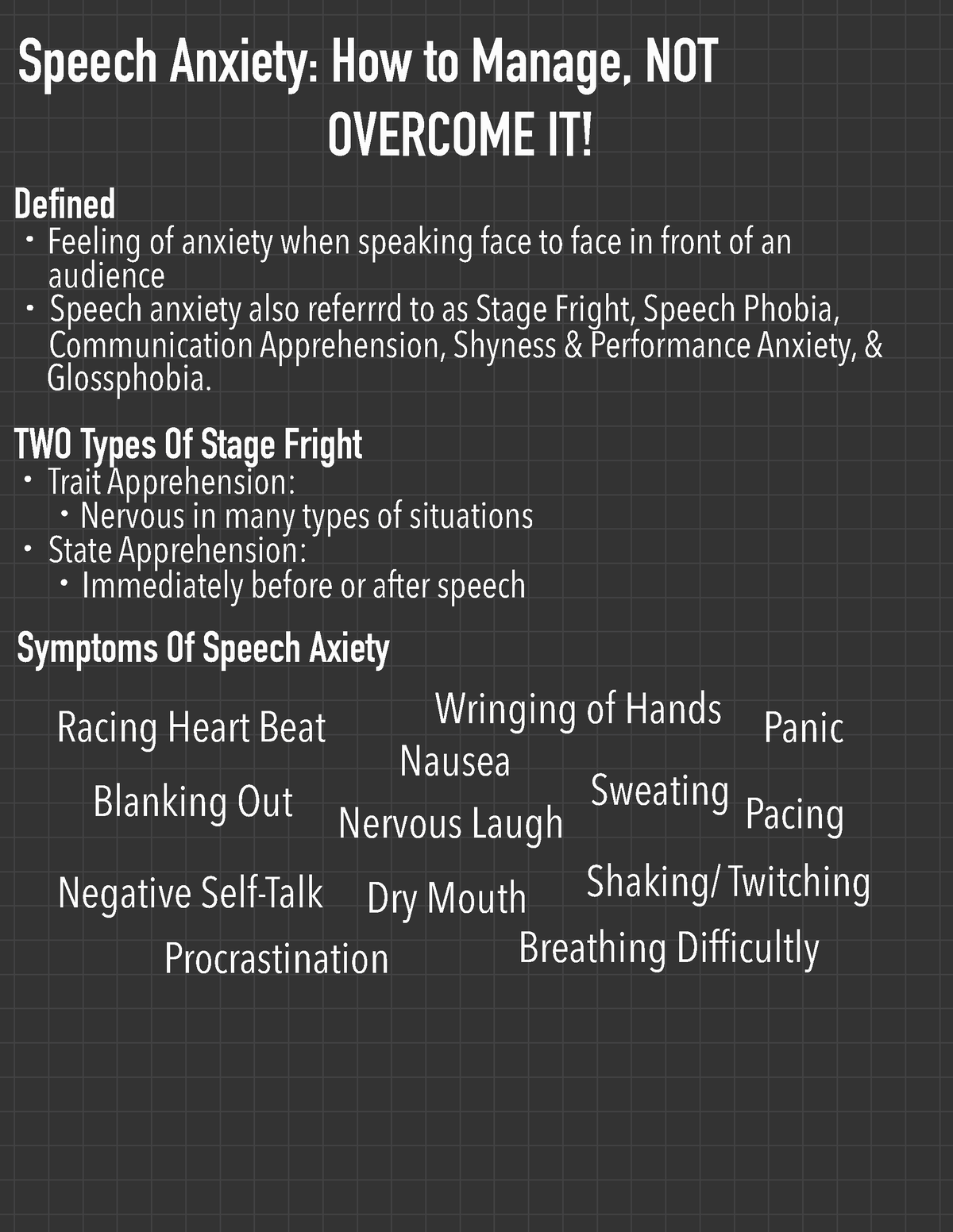 speech anxiety quiz