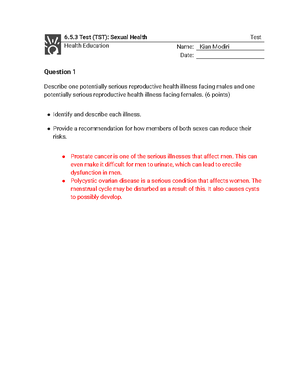6.5.3 Test TST Sexual Health Test 6.5 Test TST Sexual