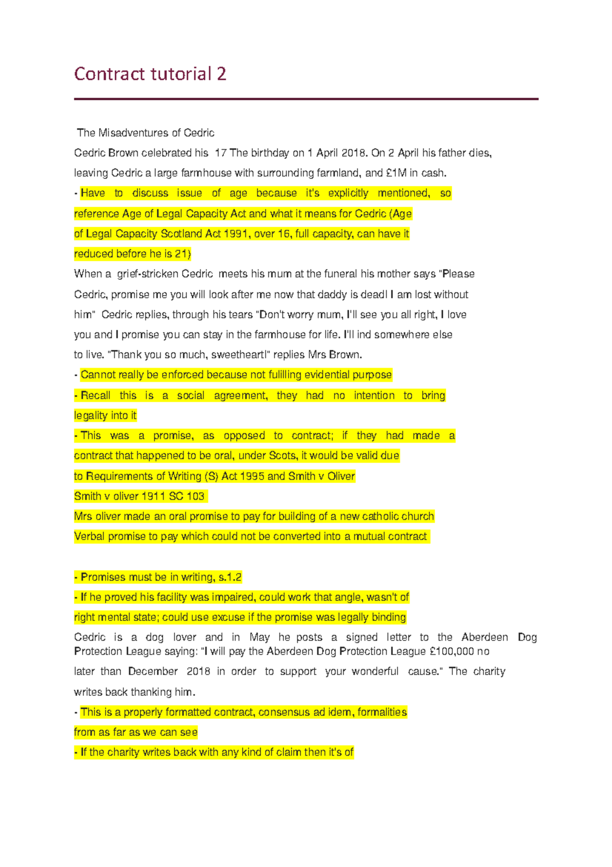 Contract tutorial 2 2020 - Contract tutorial 2 The Misadventures of ...