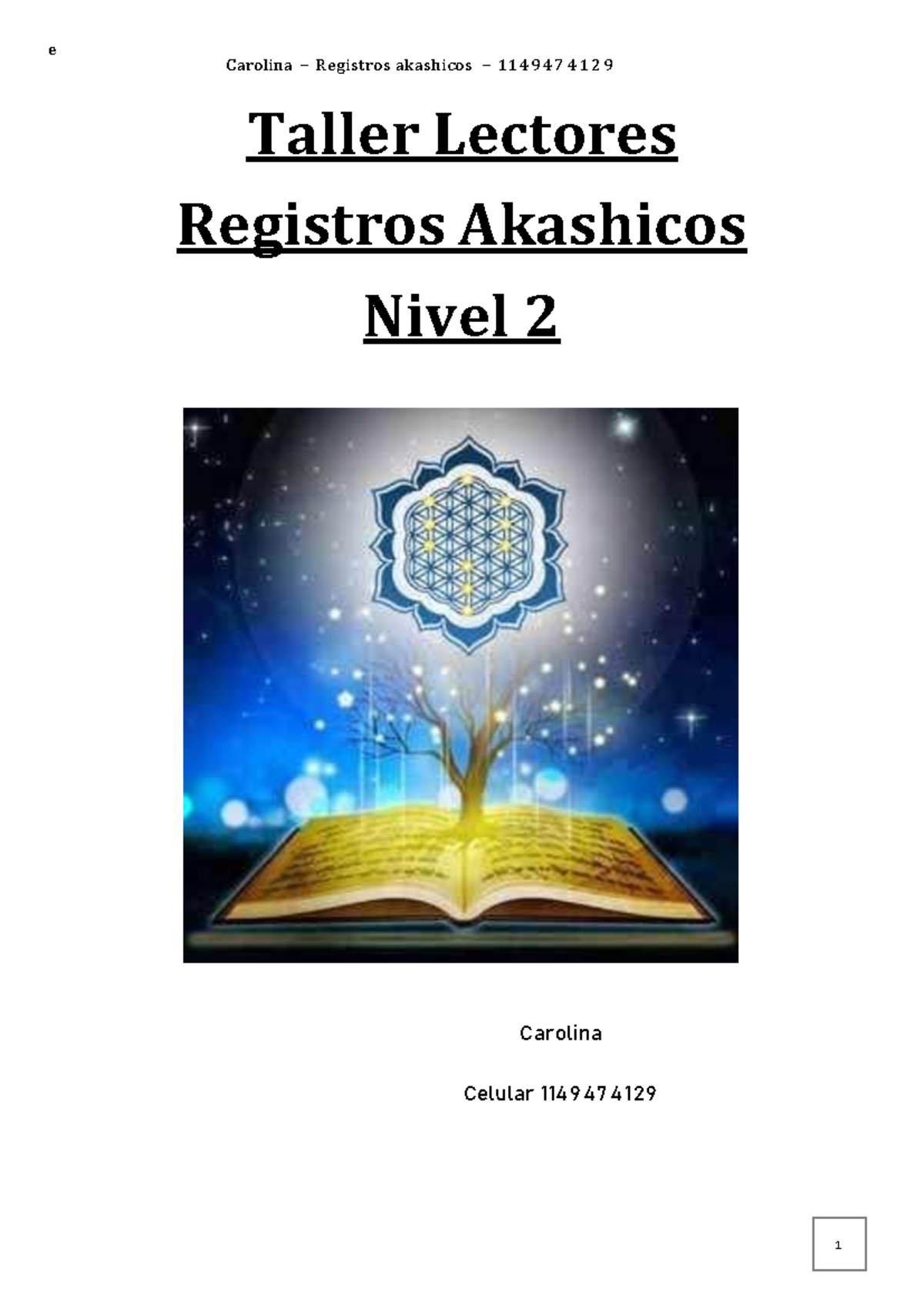 Registros akashicos nivel 2 Carolina Registros akashicos