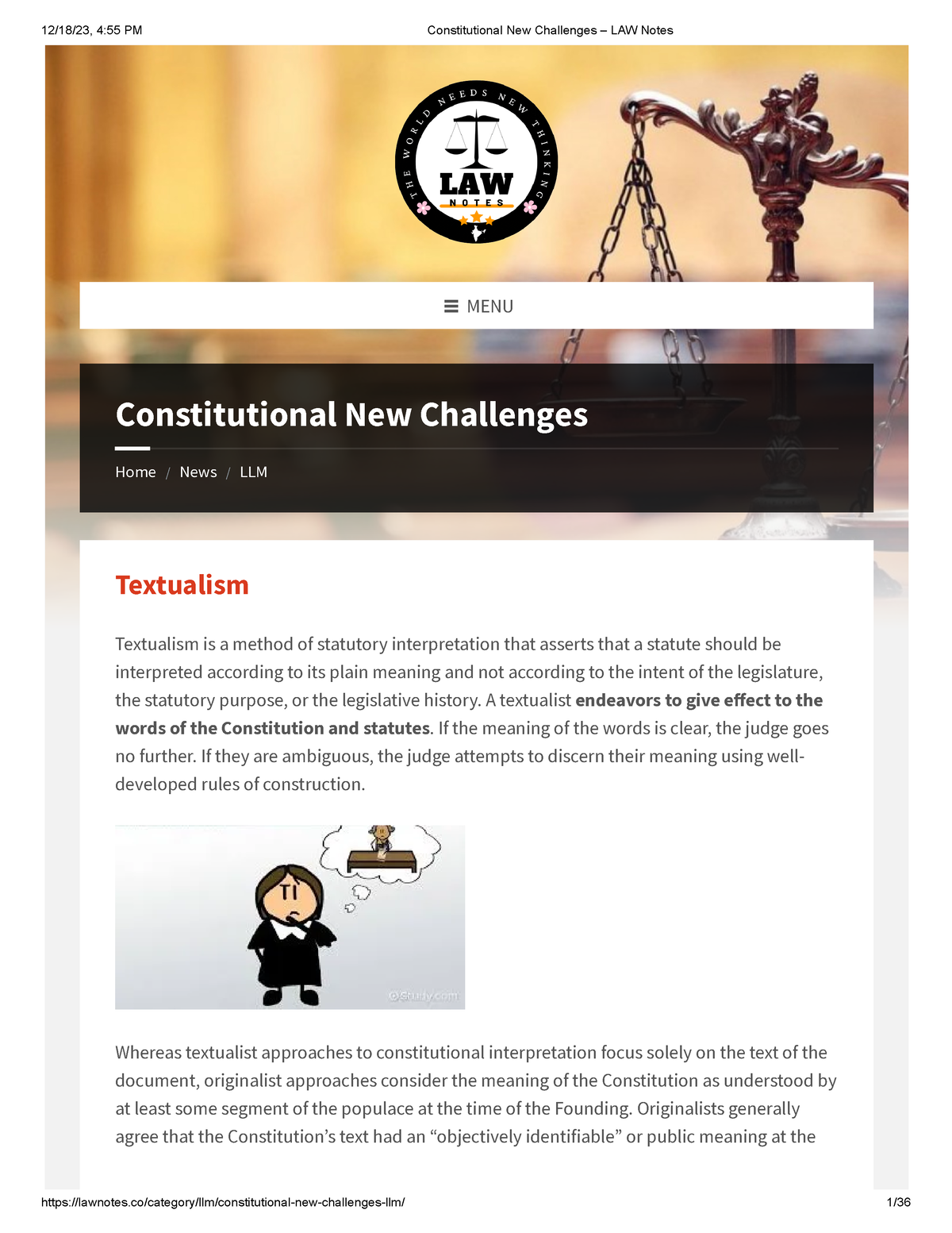 constitutional-new-challenges-law-notes-textualism-textualism-is-a