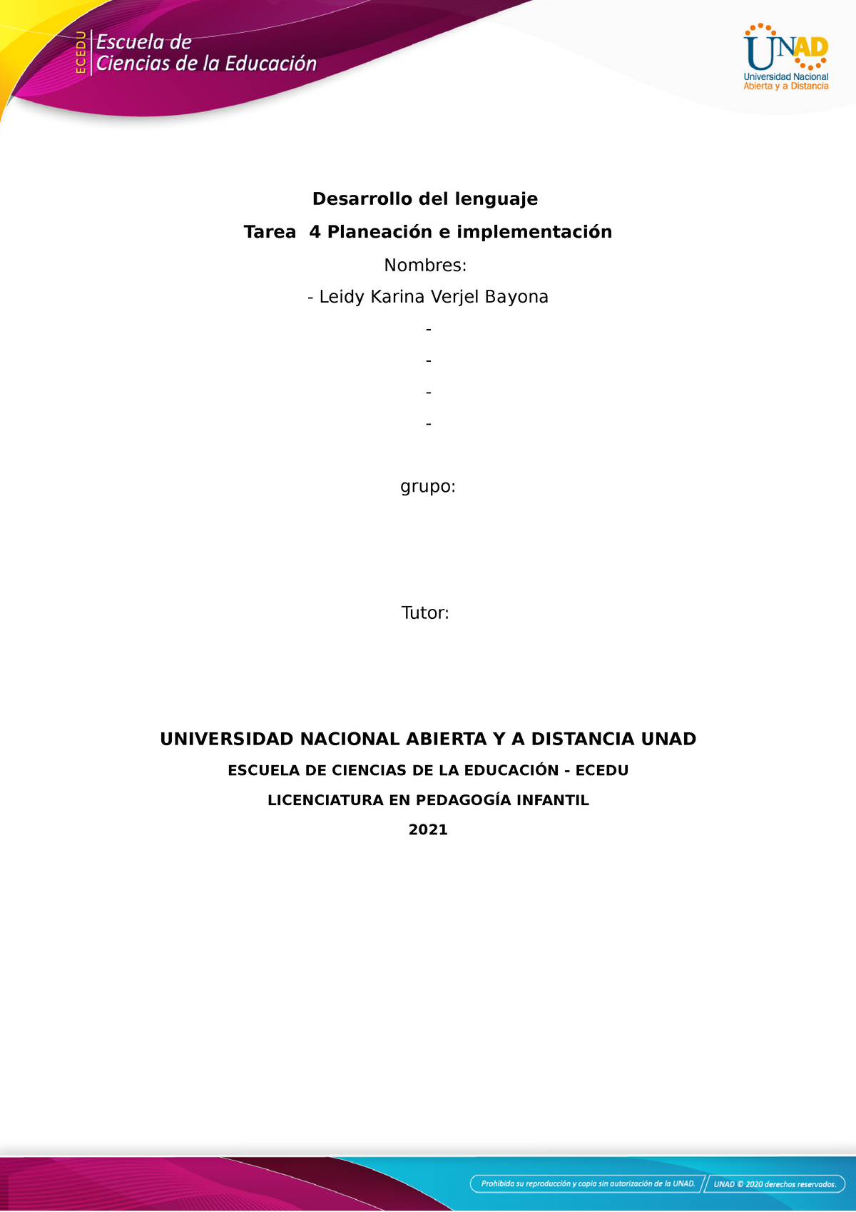 Formato Tarea 4 Planeaci N E Implementaci N.docx Revisar - Desarrollo ...