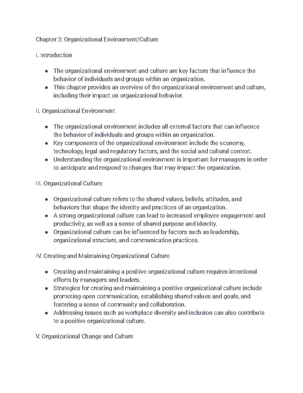 Mng 3 - Principles of management chapter 3 - Chapter 3: Organizational ...