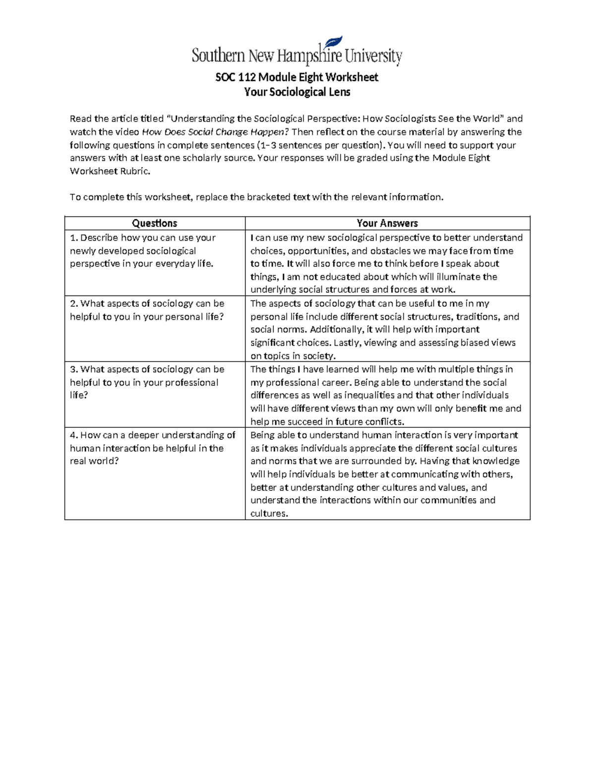 SOC 112 8-1 - paper 8-1 - SOC 112 Module Eight Worksheet Your ...