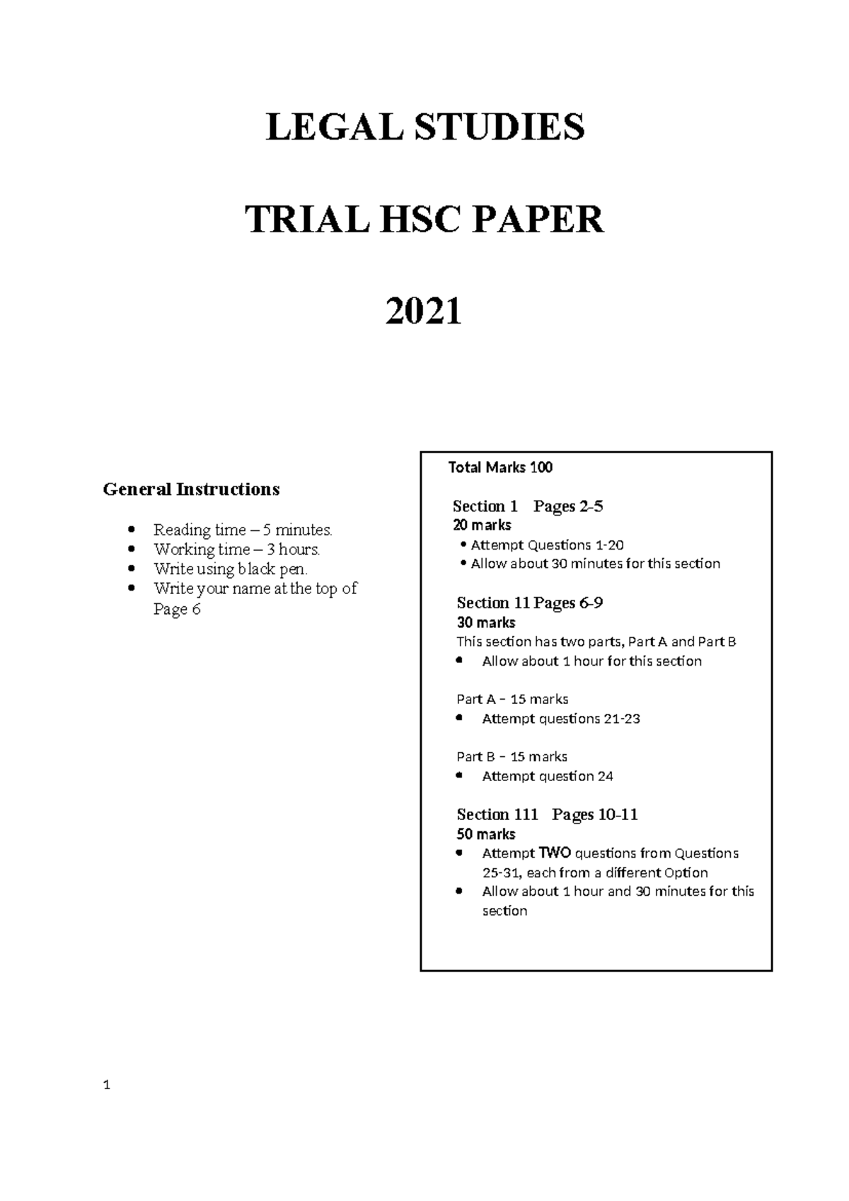 Wesssta-2021 Trial HSC Legal Studies with marking guidelines - LEGAL ...
