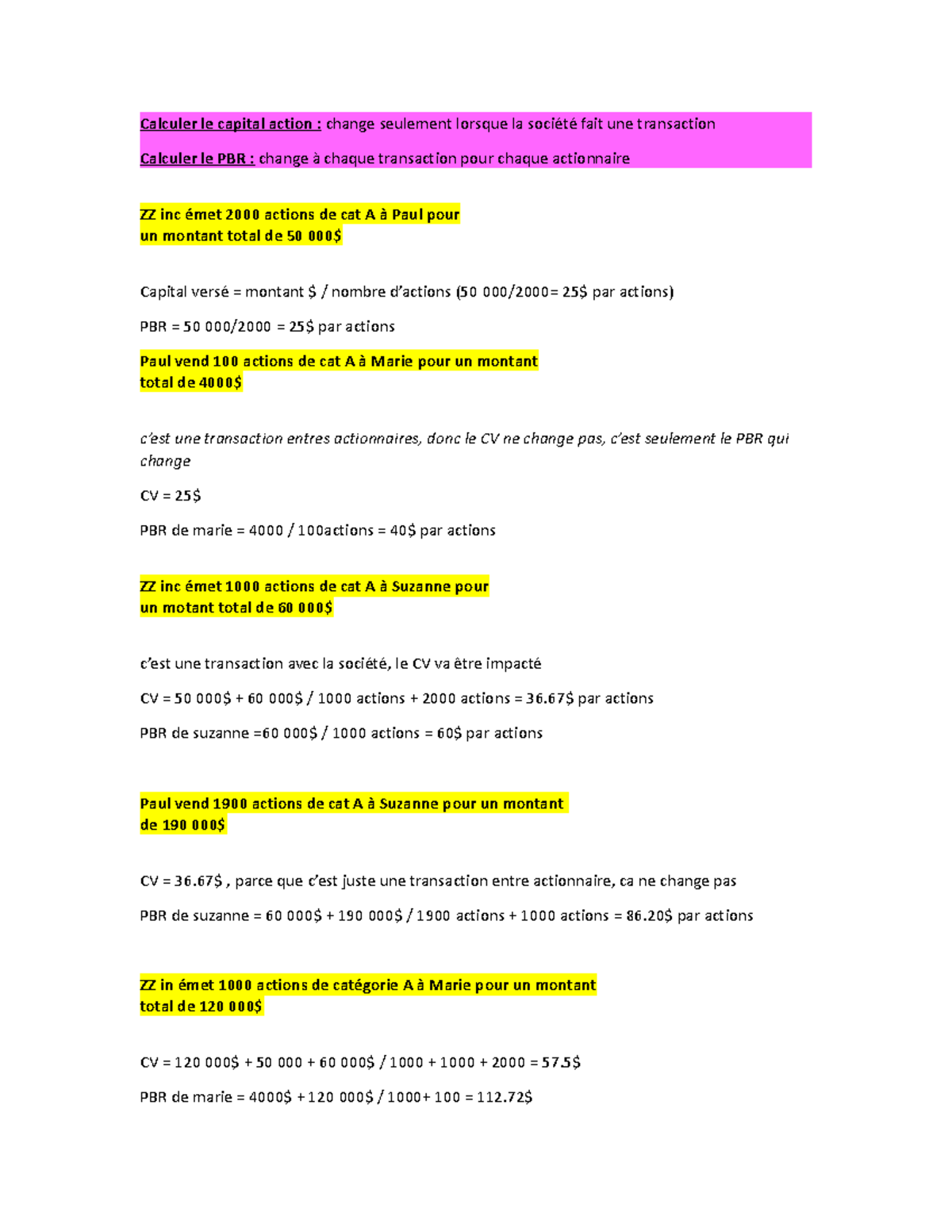 Calculer le capital action.docx note pour final SCO6008 UQAM Studocu