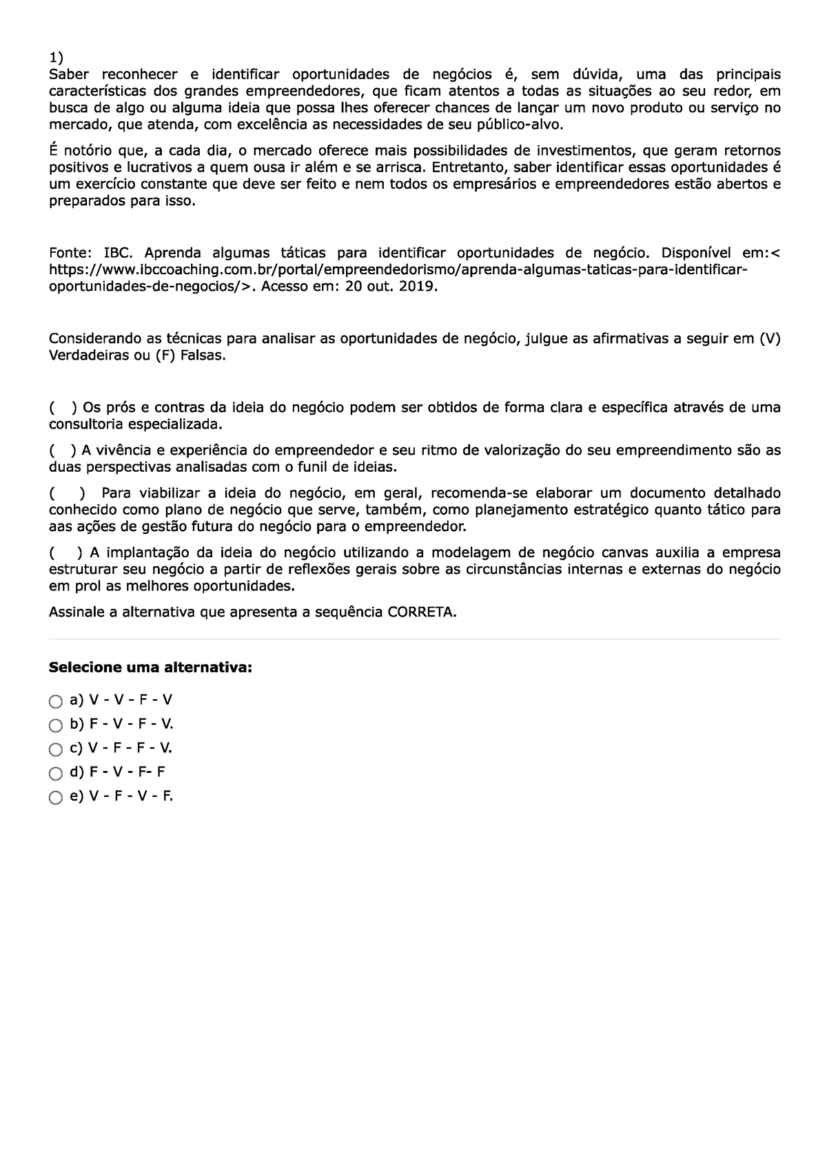 Av1 - Av1 - Empreendedorismo E Inovação - A - Studocu