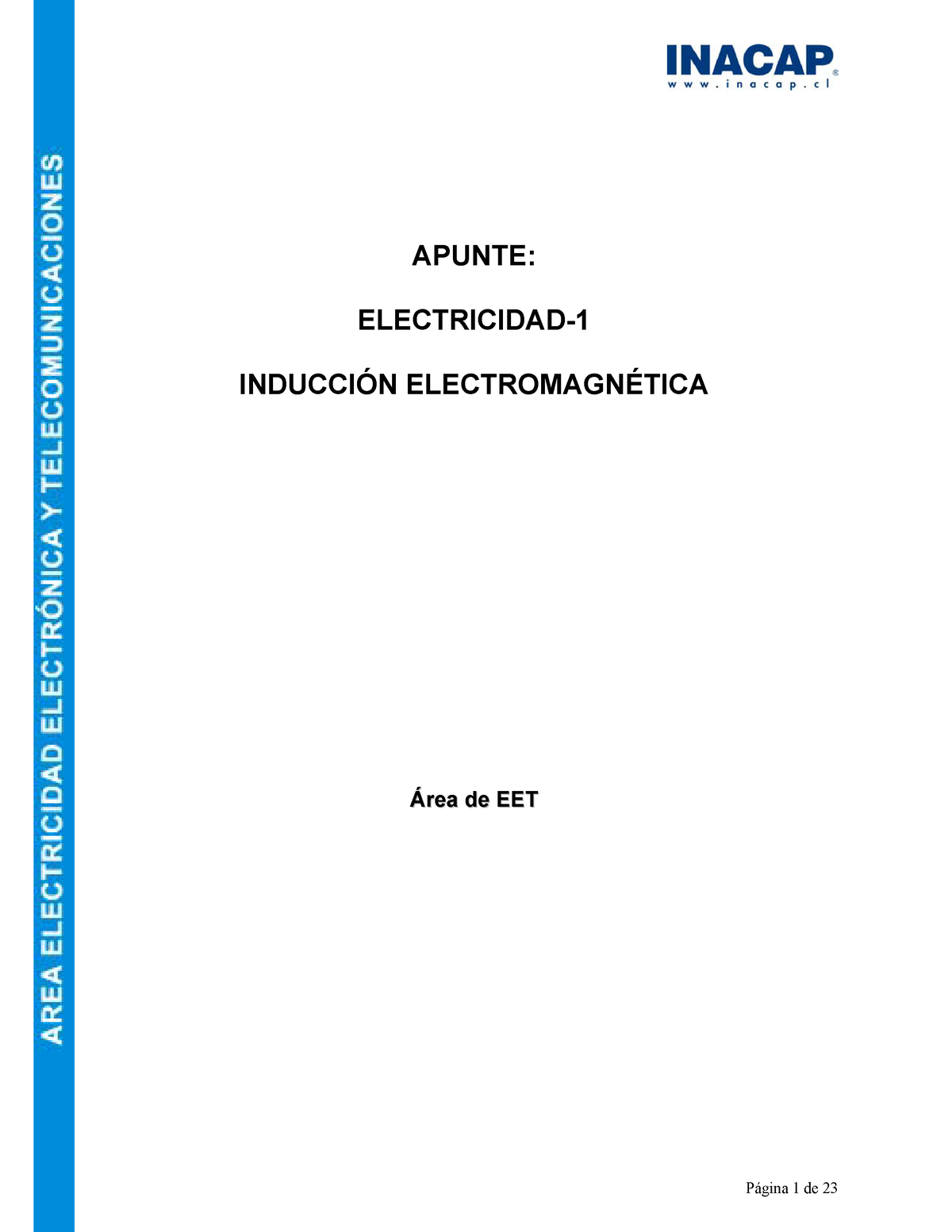 07 Inducci N Electromagnetica - APUNTE: ELECTRICIDAD- INDUCCI”N ...