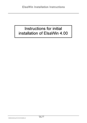 elsawin install instructions