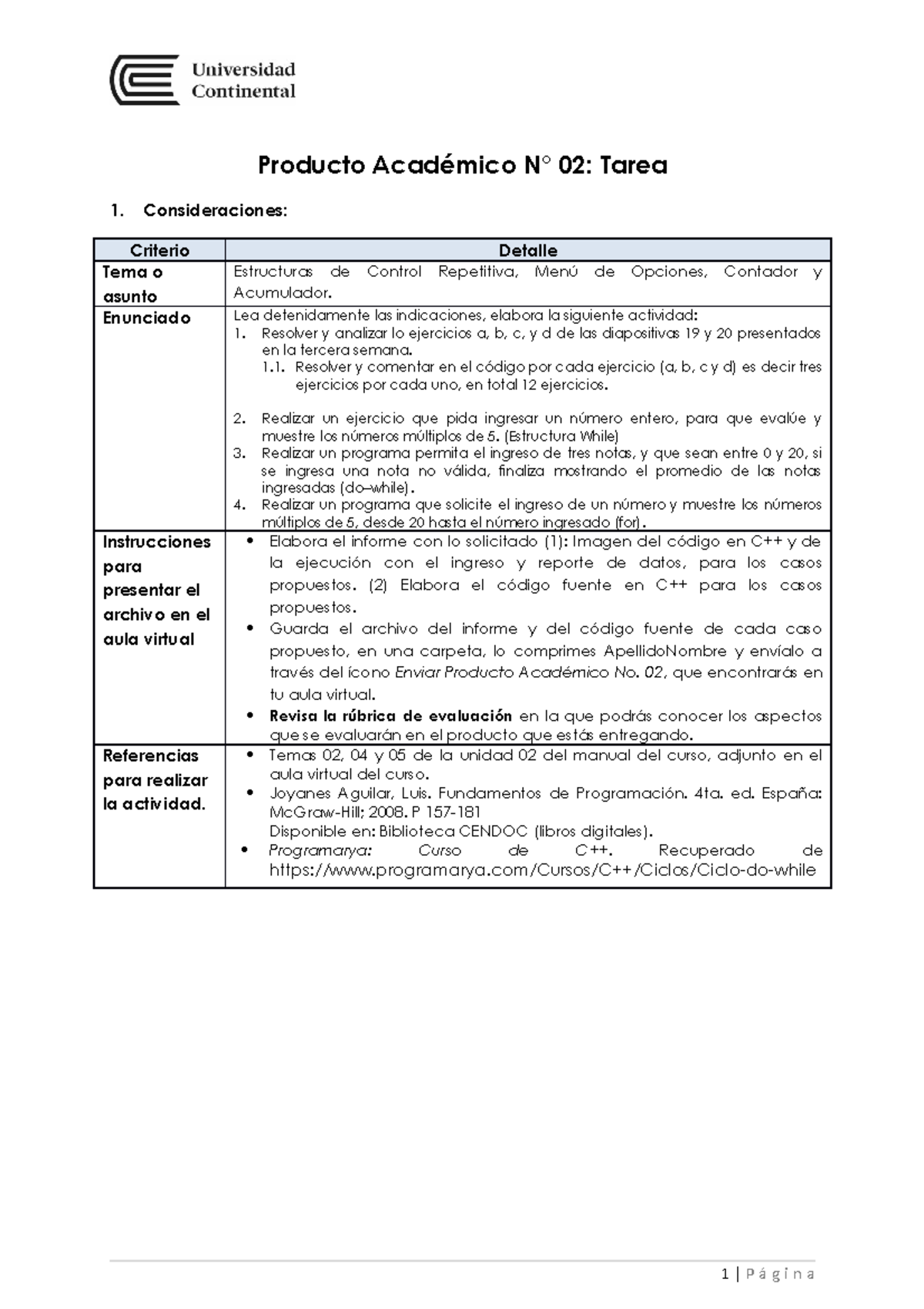 02 PA Tarea 02 Fundamentos De Programación - 10-04-2021 - Producto ...