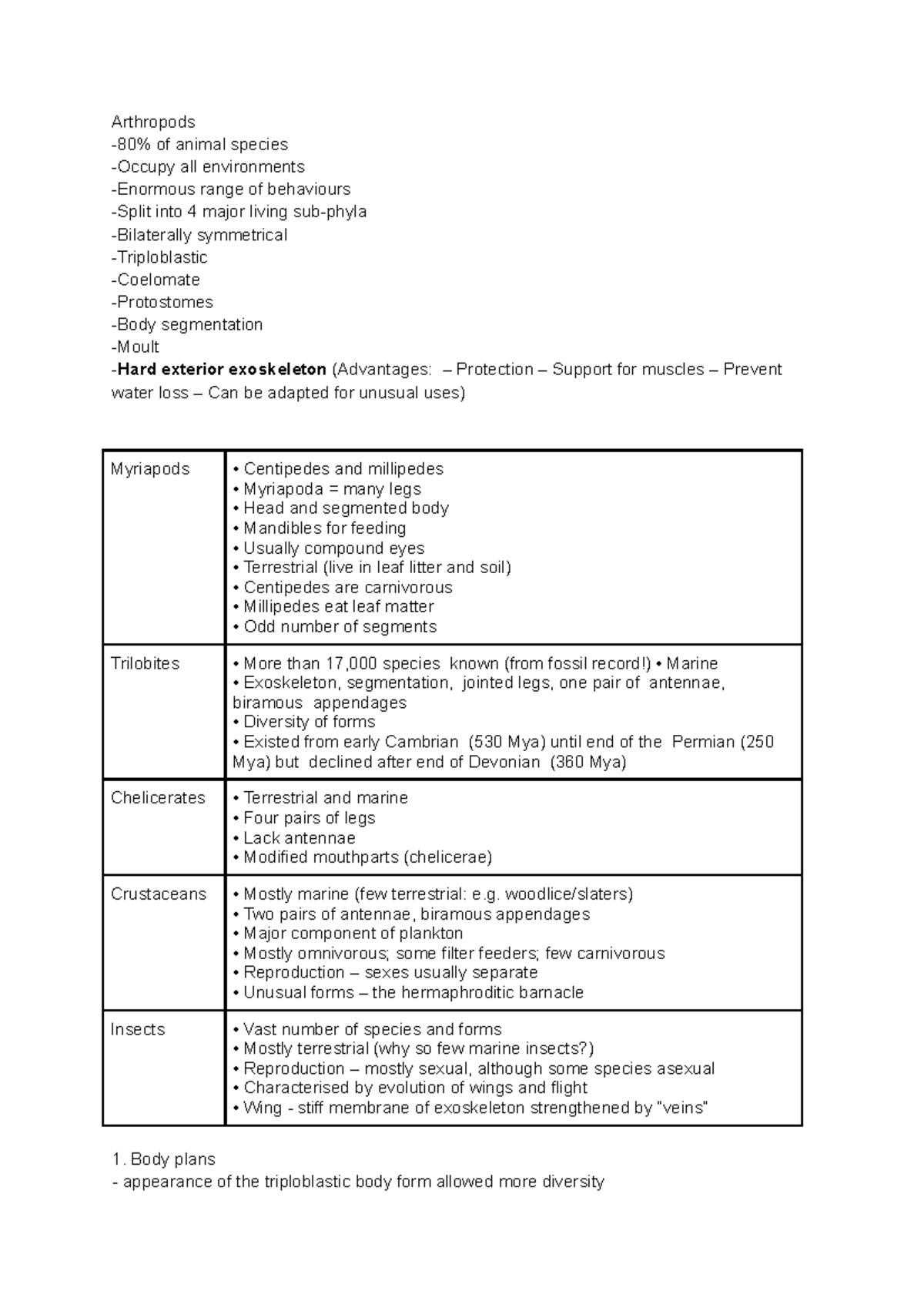 Week 8 Lecture 1 - Arthropods - Arthropods of animal species all ...