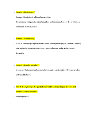 Study Guide Exam 1 - CJ 220 Exam 1 Study Guide: -Understand the general ...