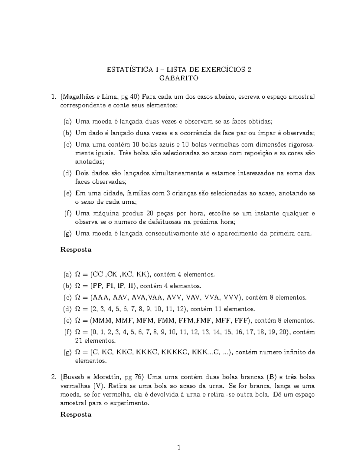 360505546 Gabarito Nocoes De Probabilidade E Estatistica - ESTAT ...