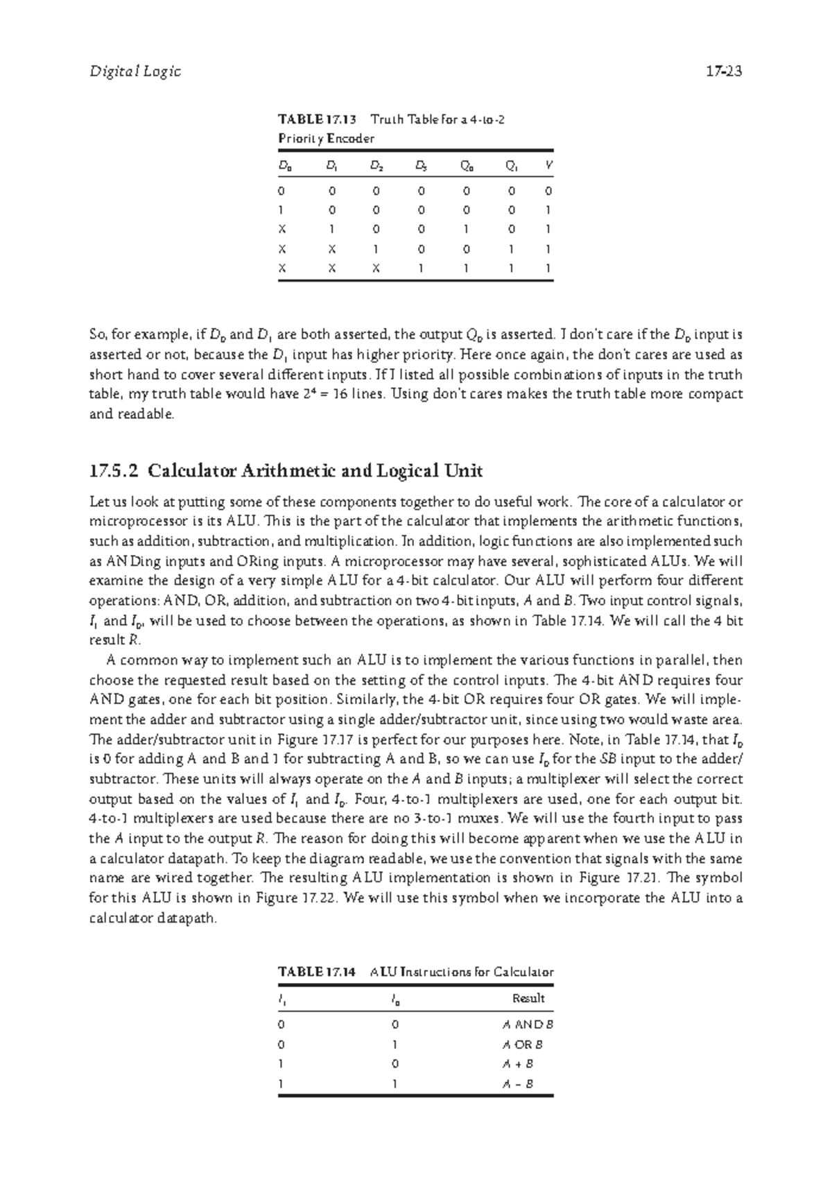 Computing handbook cse - Digital Logic 17- 23 So, for example, if D 0 ...