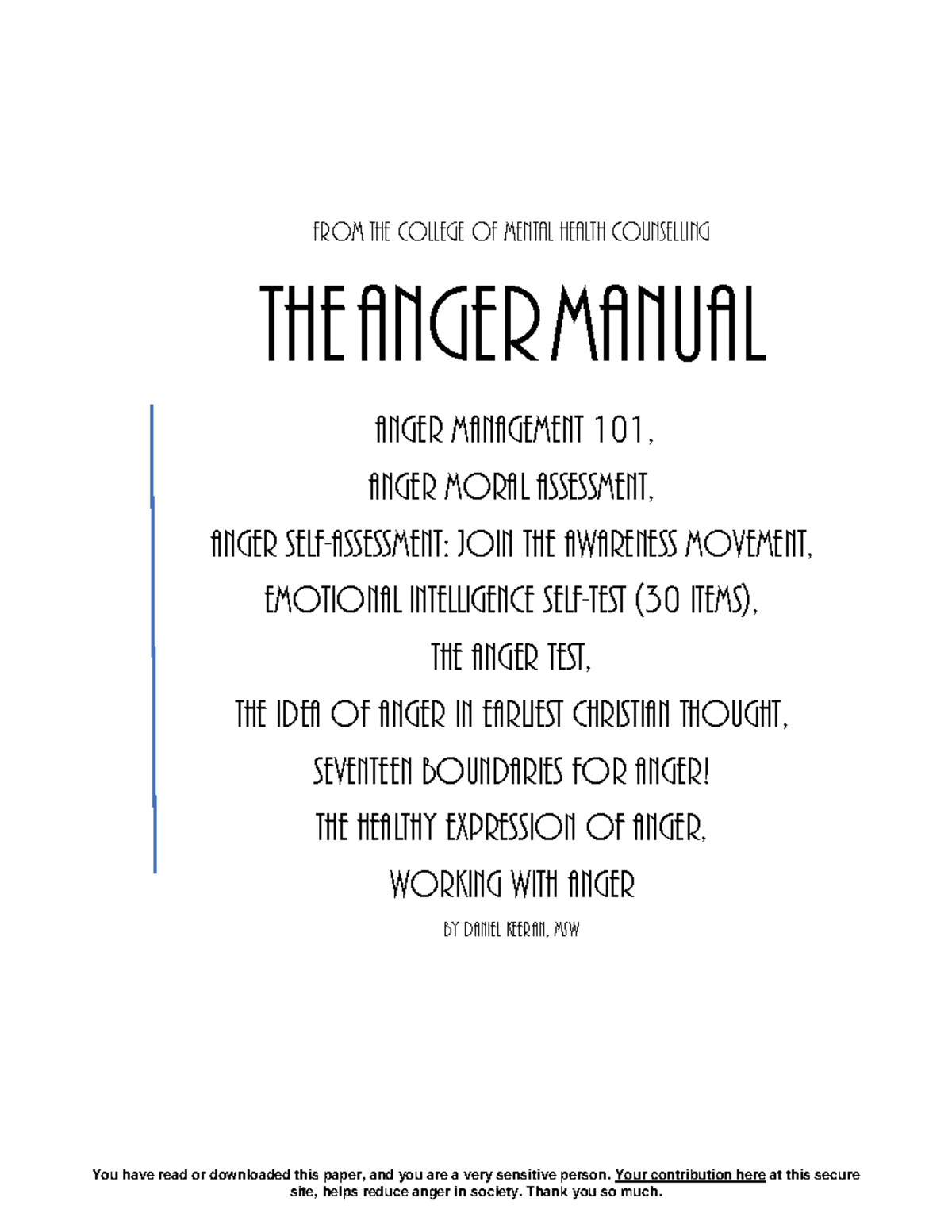 The Anger Manual to Help Reduce Anger in - MATH 95 - Studocu