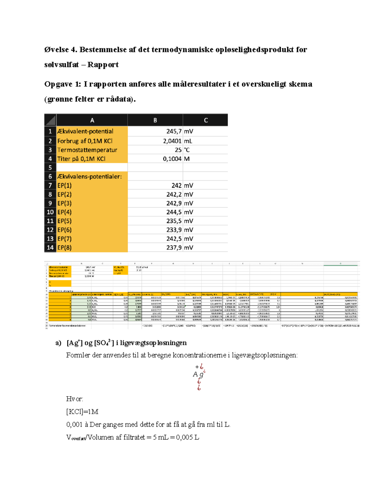 Øvelse 4 Farmaceutisk Fysisk Kemi 1 - Øvelse 4. Bestemmelse Af Det ...