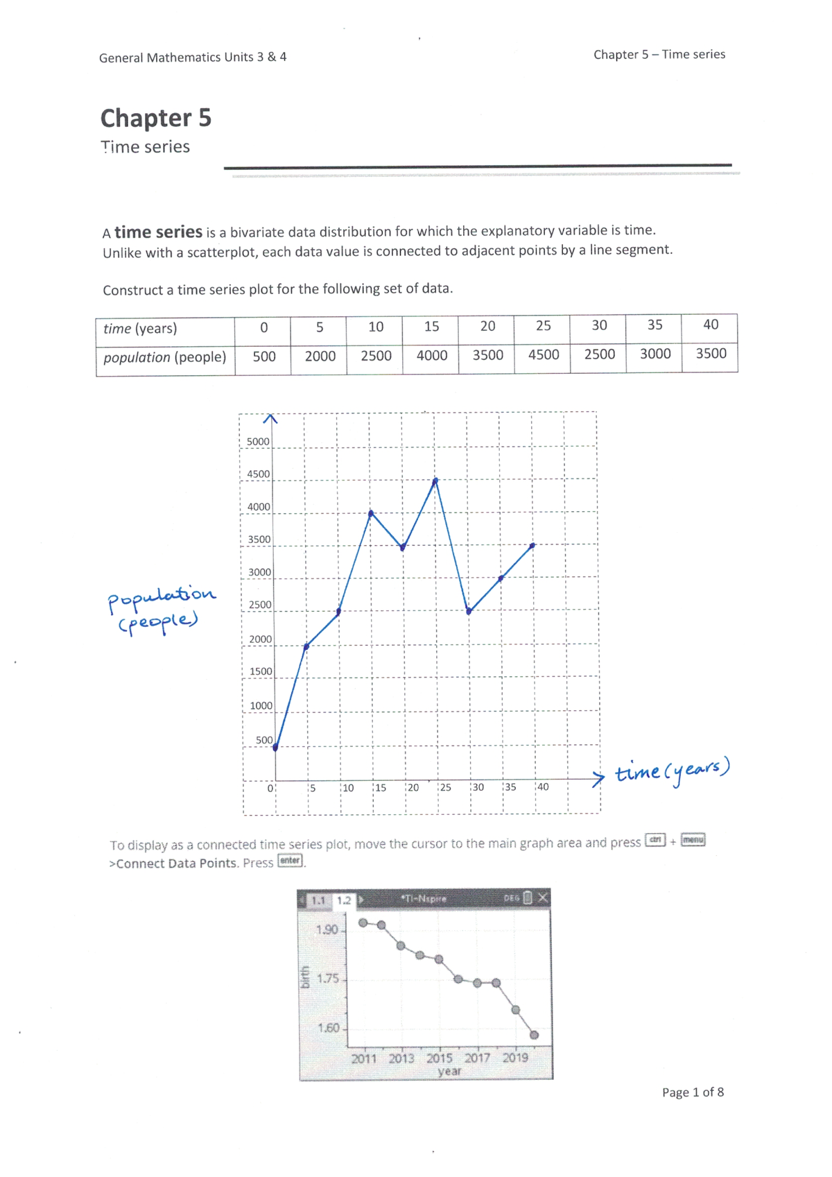 Chapter 5 notes (filled) - General Mathematics Units 3 4 Chapter 5 Time ...