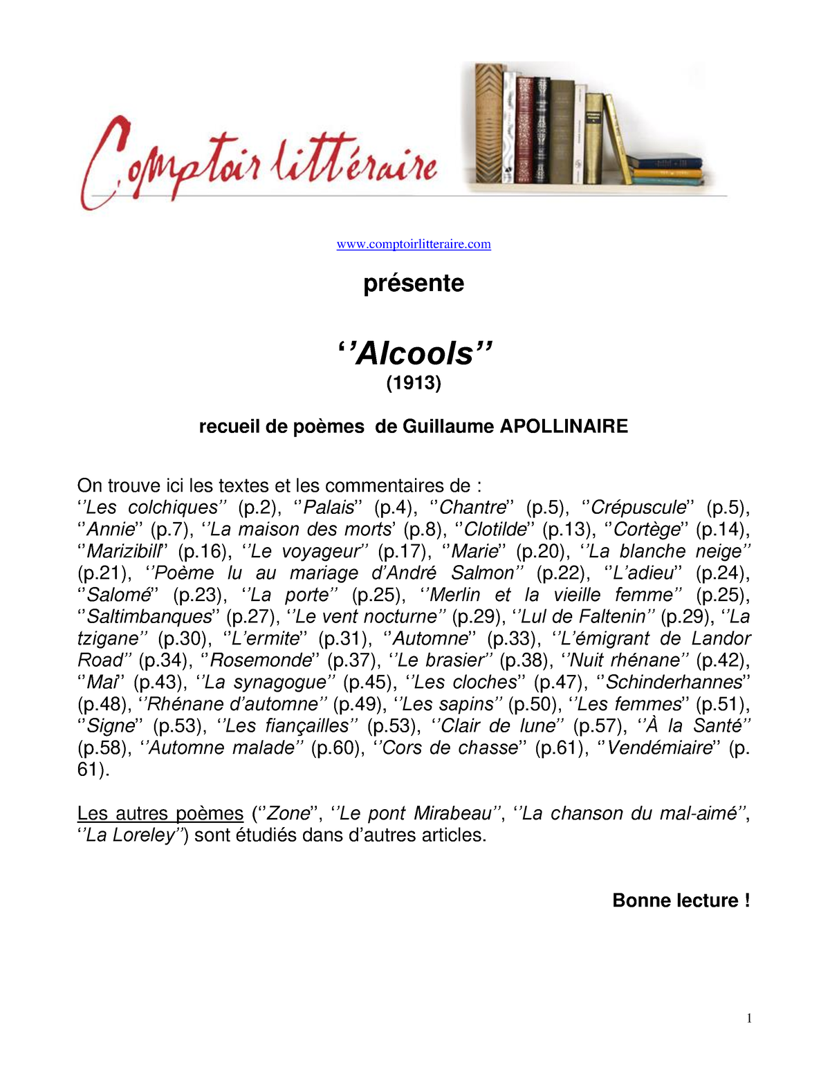 conclusion dissertation alcools apollinaire