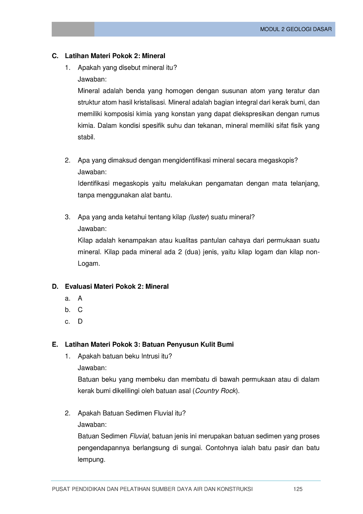 Face0 2 - Geologi - MODUL 2 GEOLOGI DASAR PUSAT PENDIDIKAN DAN ...