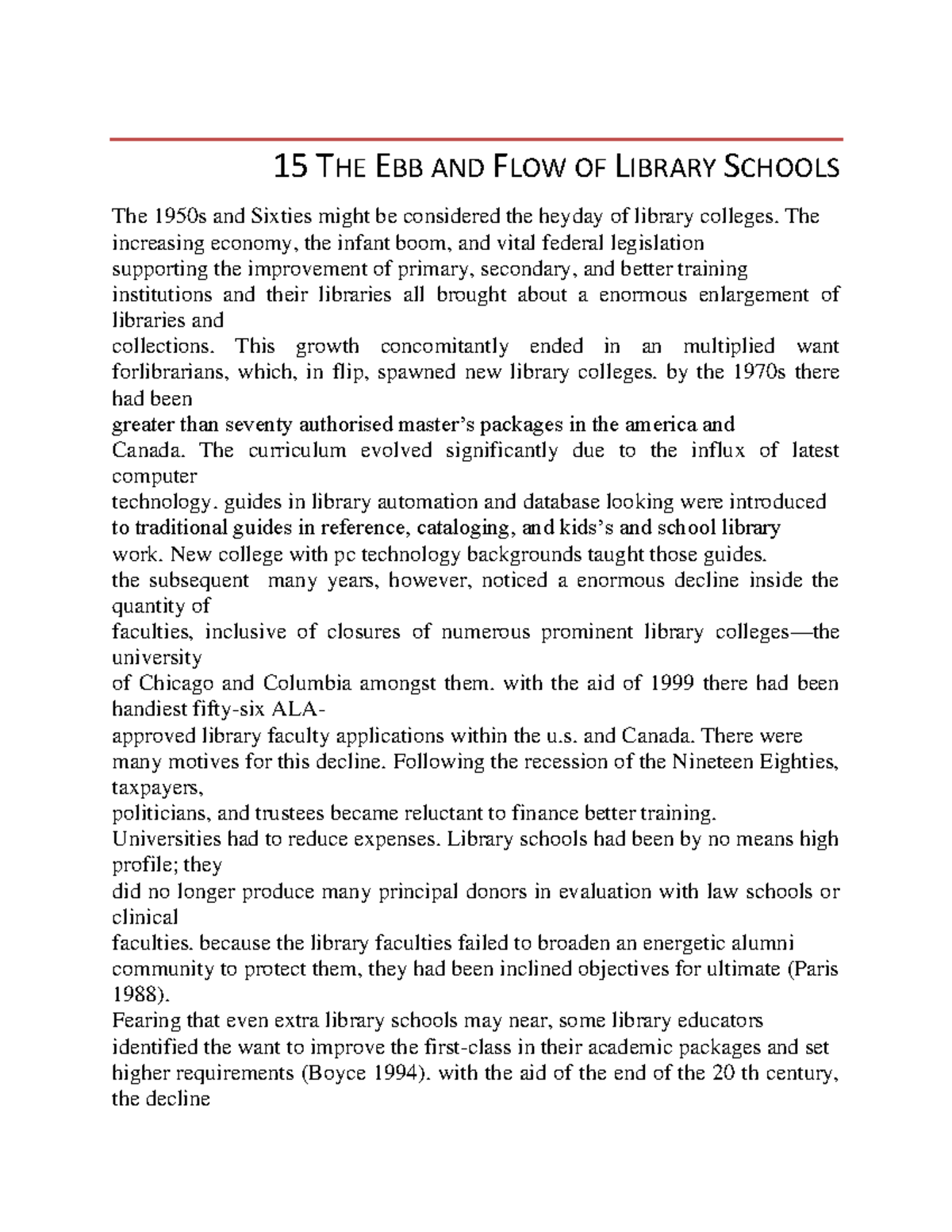 15 The Ebb and Flow of Library Schools - 15 THE EBB AND FLOW OF LIBRARY ...