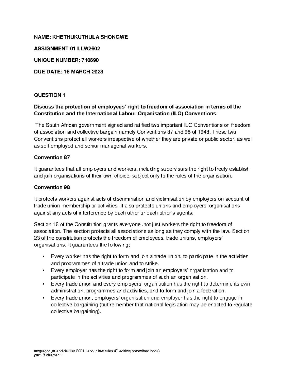 LLW2602 Assigment 01 Mcgregor m And Dekker 2021 Labour Law Rules llw2602-assigment-01-mcgregor-m-and-dekker-2021-labour-law-rules