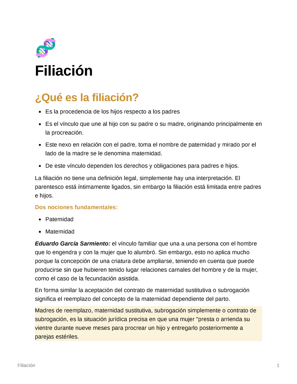 Filiación Derecho De Familia - Filiación ¿Qué Es La Filiación? Es La ...