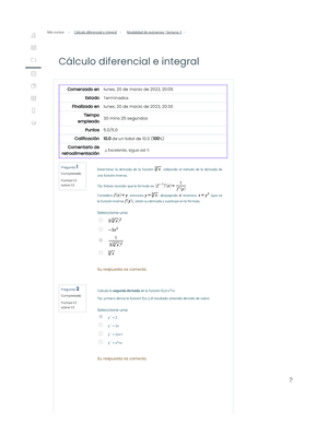 Semana 3 Calculo Diferencial E Integral Modalidad Examen - Calculo ...