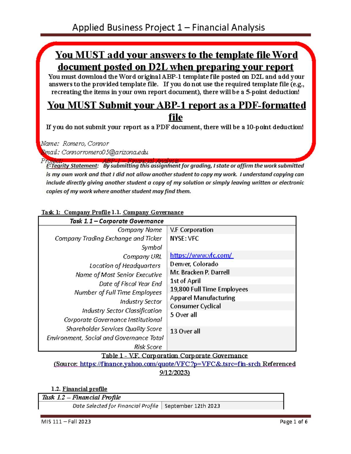 MIS-111-F23-ABP-1- Required Template File - You MUST add your answers ...
