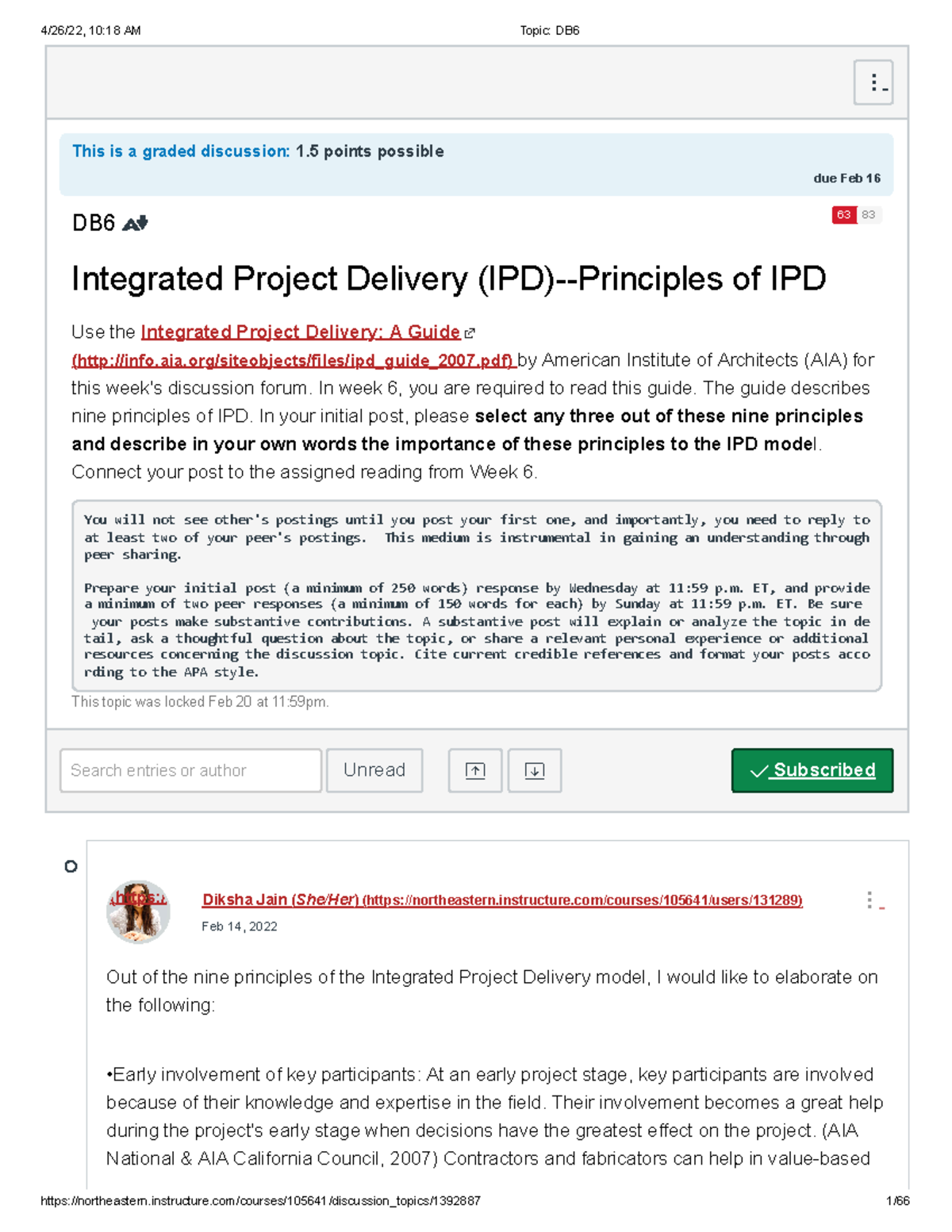 CMG 6402 DB6 - Integrated Project Delivery (IPD)-Principles of IPD Use ...