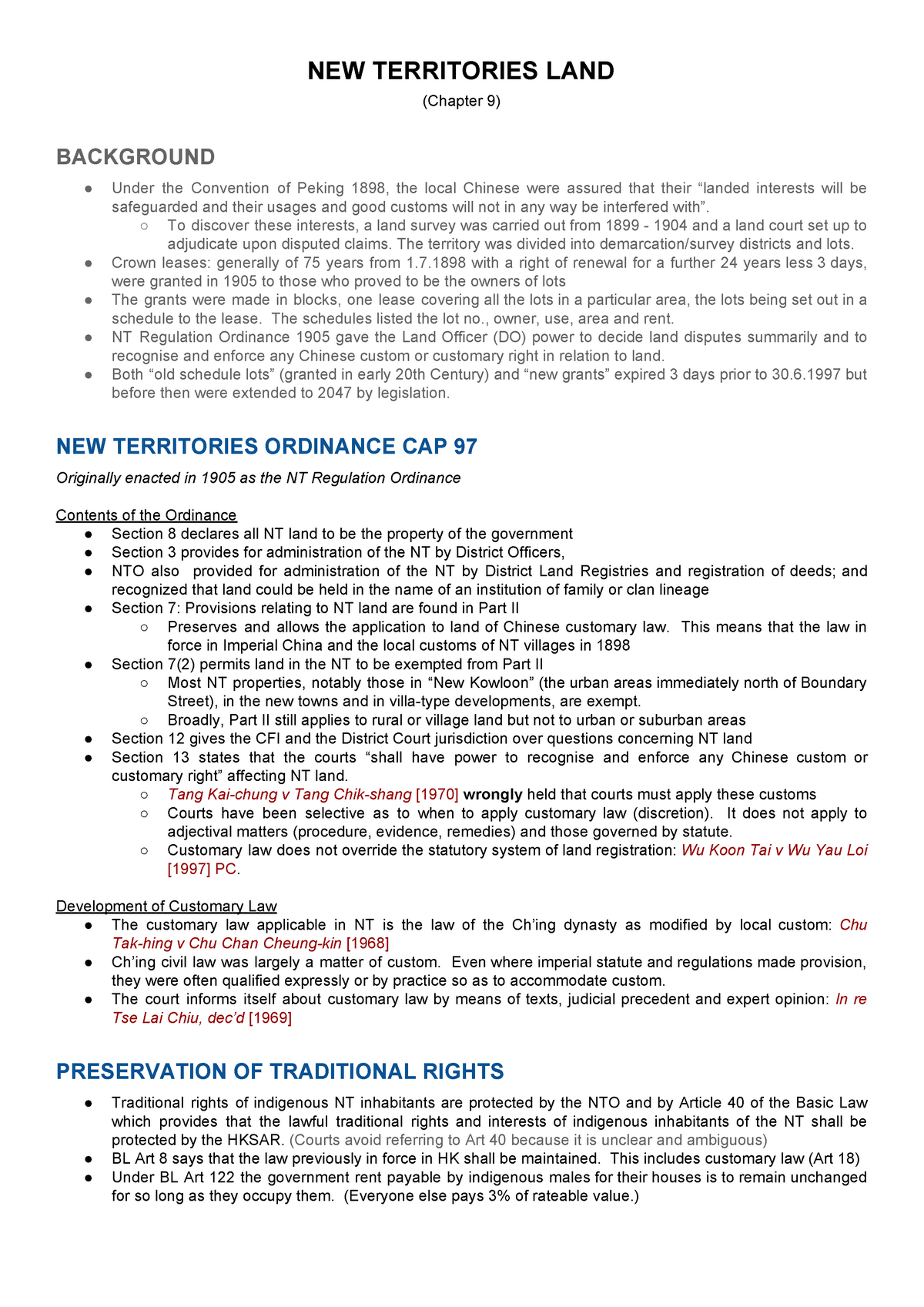 new territories assignment