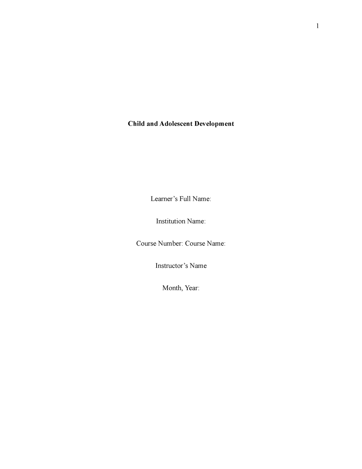 research abstract of child and adolescent development