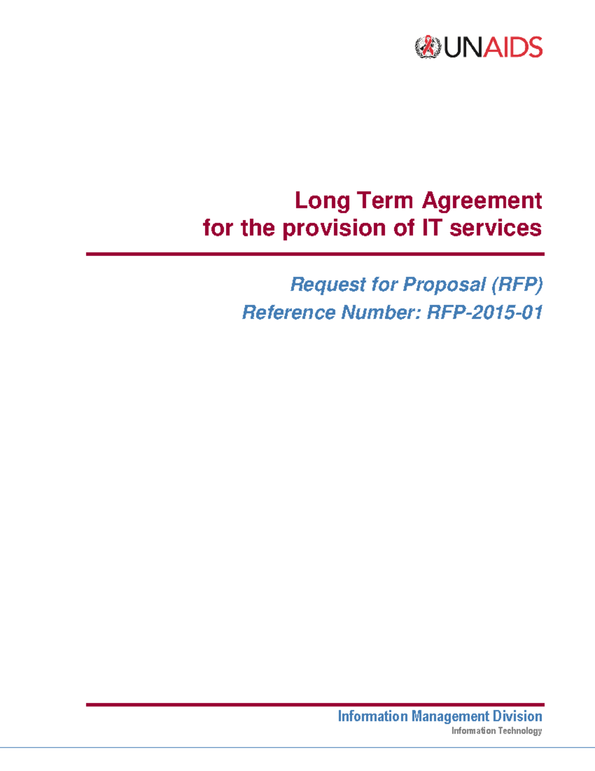 RFP-2015-01 Request for Proposal IT-LTA - Information Management ...