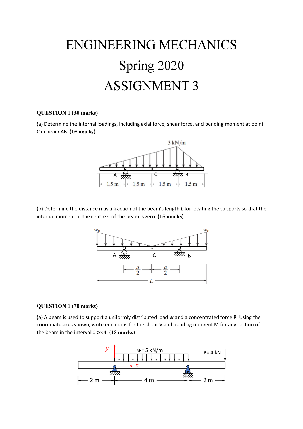 assignment on engineering mechanics