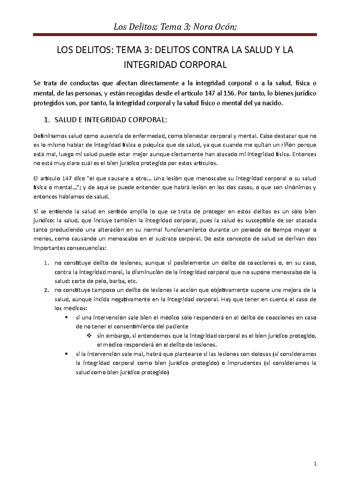 TEMA 3 (H) - Apuntes 3 - LOS DELITOS: TEMA 3: DELITOS CONTRA LA SALUD Y ...