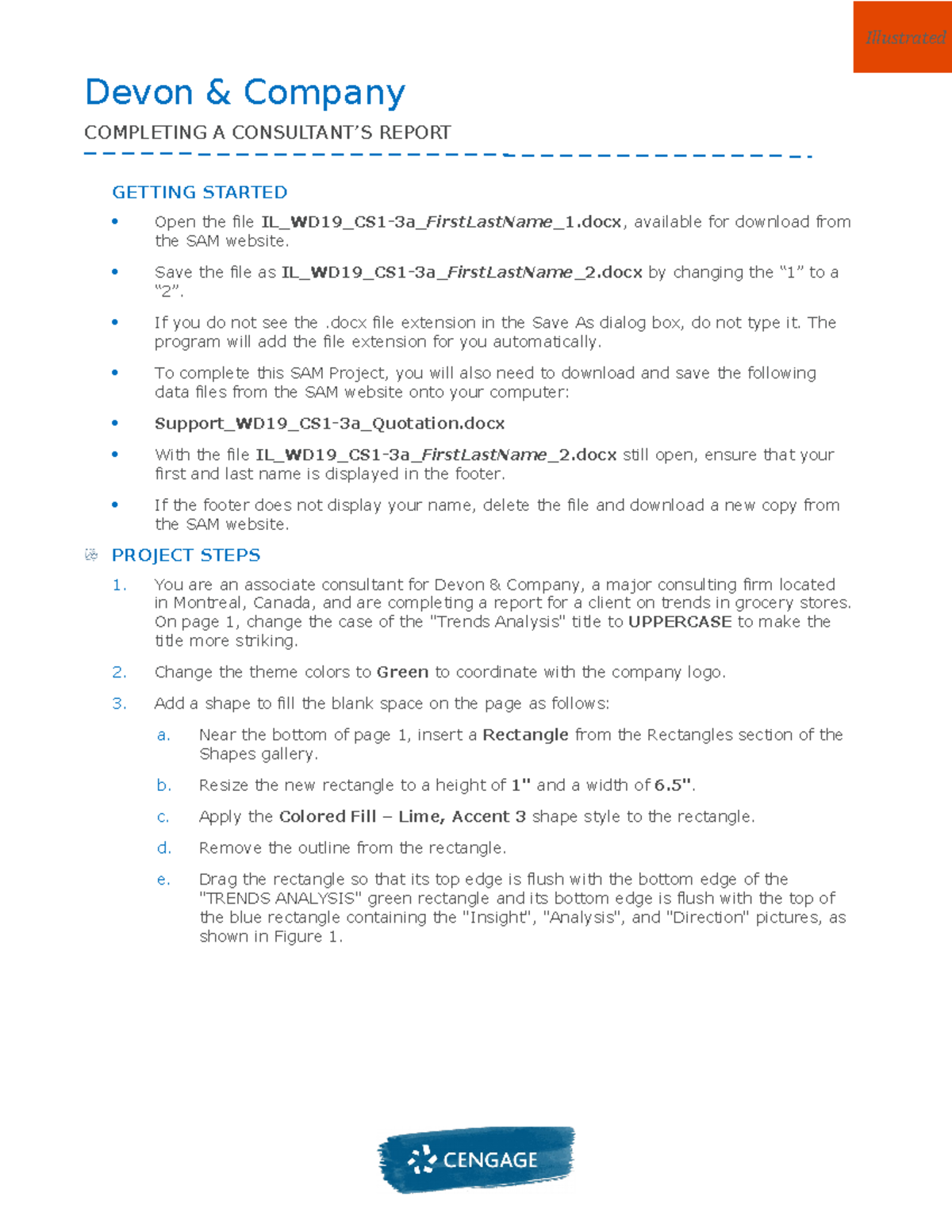 Instructions IL WD19 CS12a Devon & Company COMPLETING A CONSULTANT’S