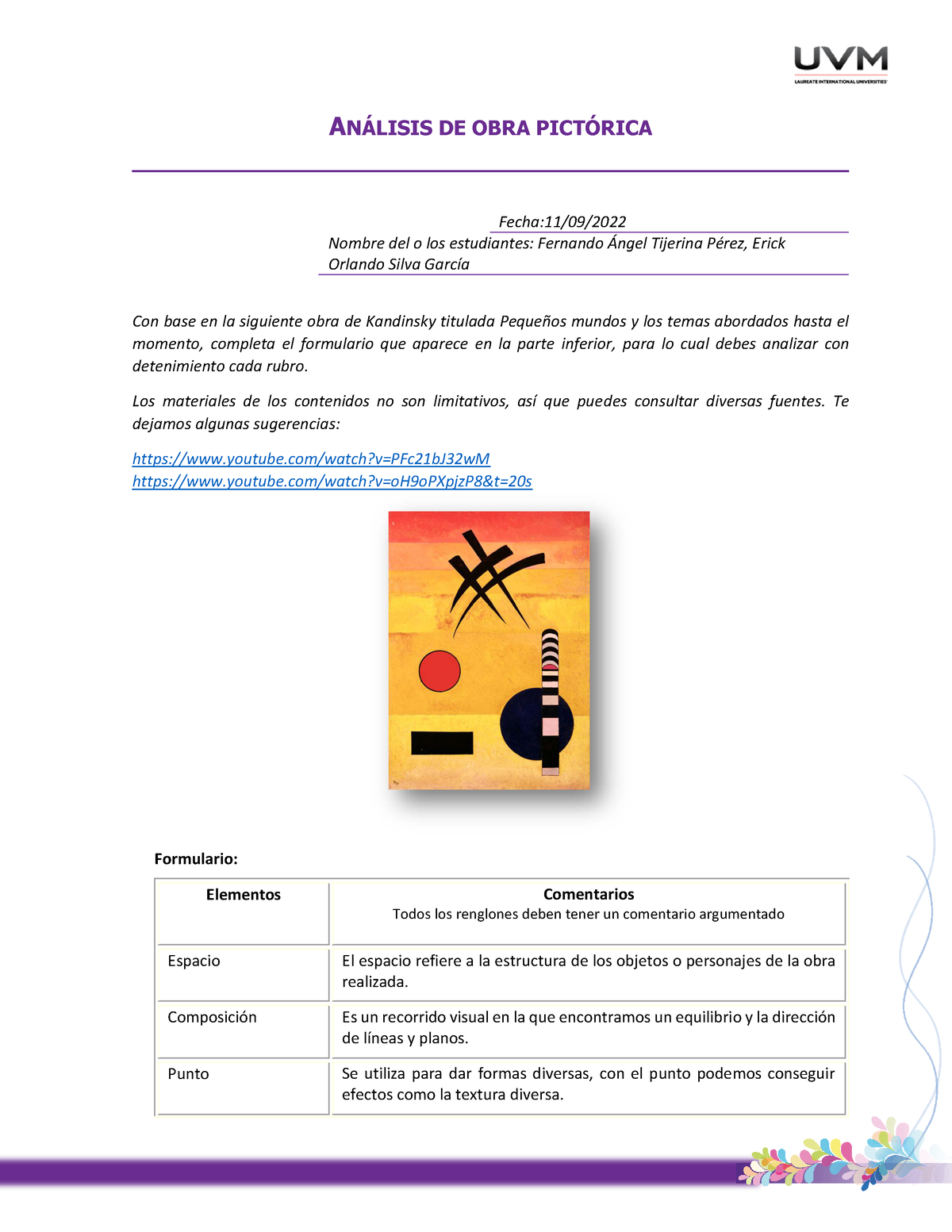 Analisis Fatp Tarea Anlisis De Obra Pictrica Fecha Nombre Del O Los Estudiantes