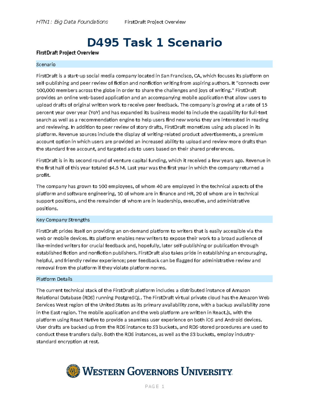 First Draft Project Overview - HTN1: Big Data Foundations FirstDraft ...