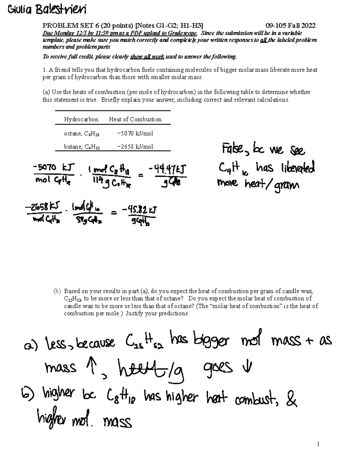 Problem+Set+6+09-105+F+22 - PROBLEM SET 6 (20 points) [Notes G1-G2; H1 ...