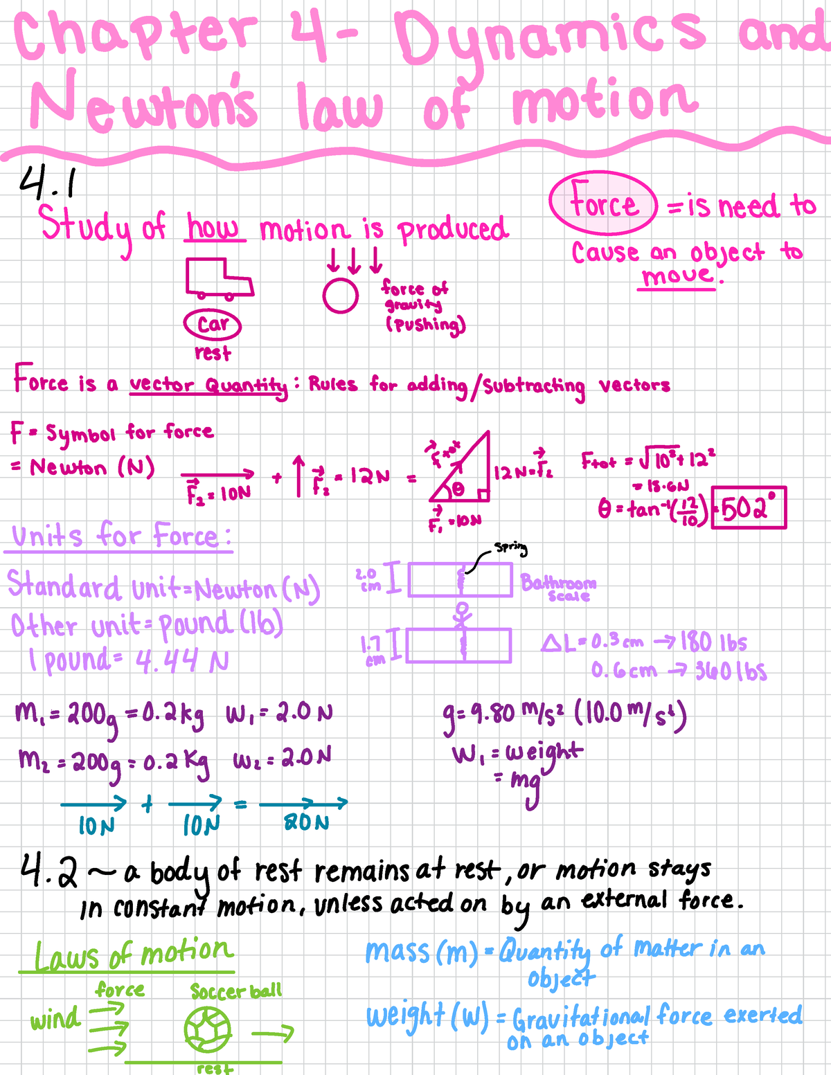 Physics I Chapter 4 - Dynamics And Newtons Law Of Motion - Chapter 4 ...