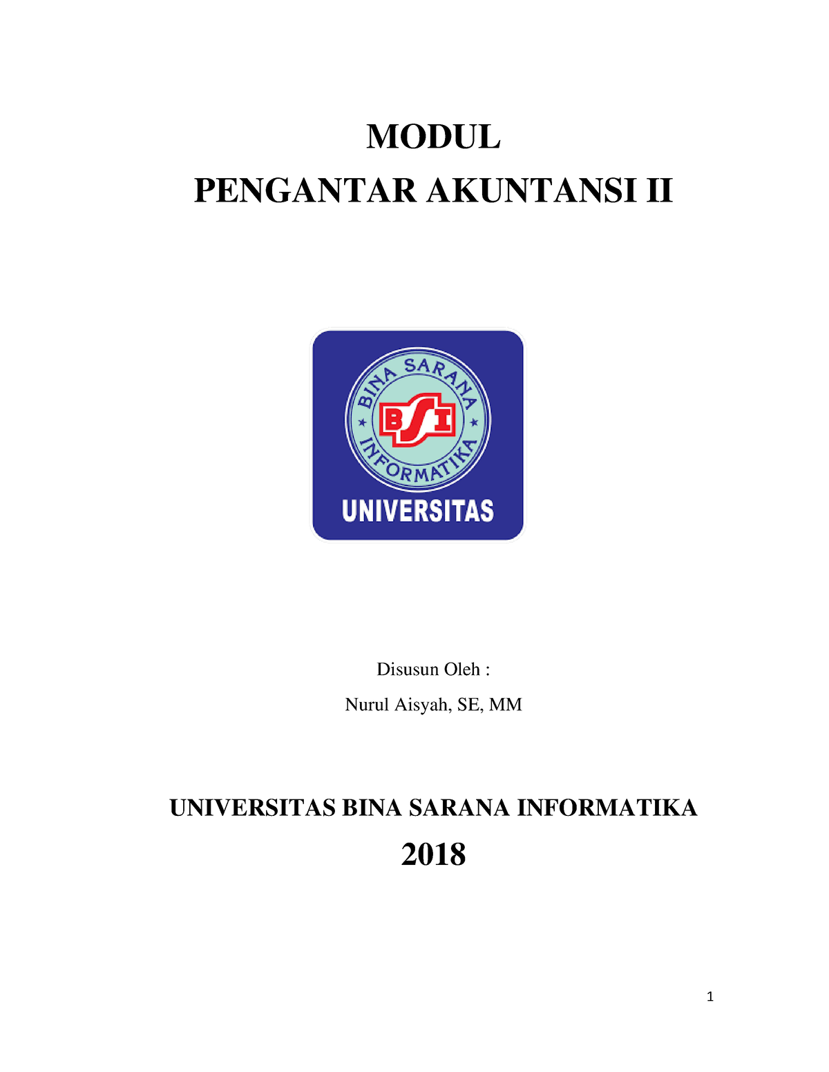 Modul Akuntansi Dasar L - MODUL PENGANTAR AKUNTANSI II Disusun Oleh ...