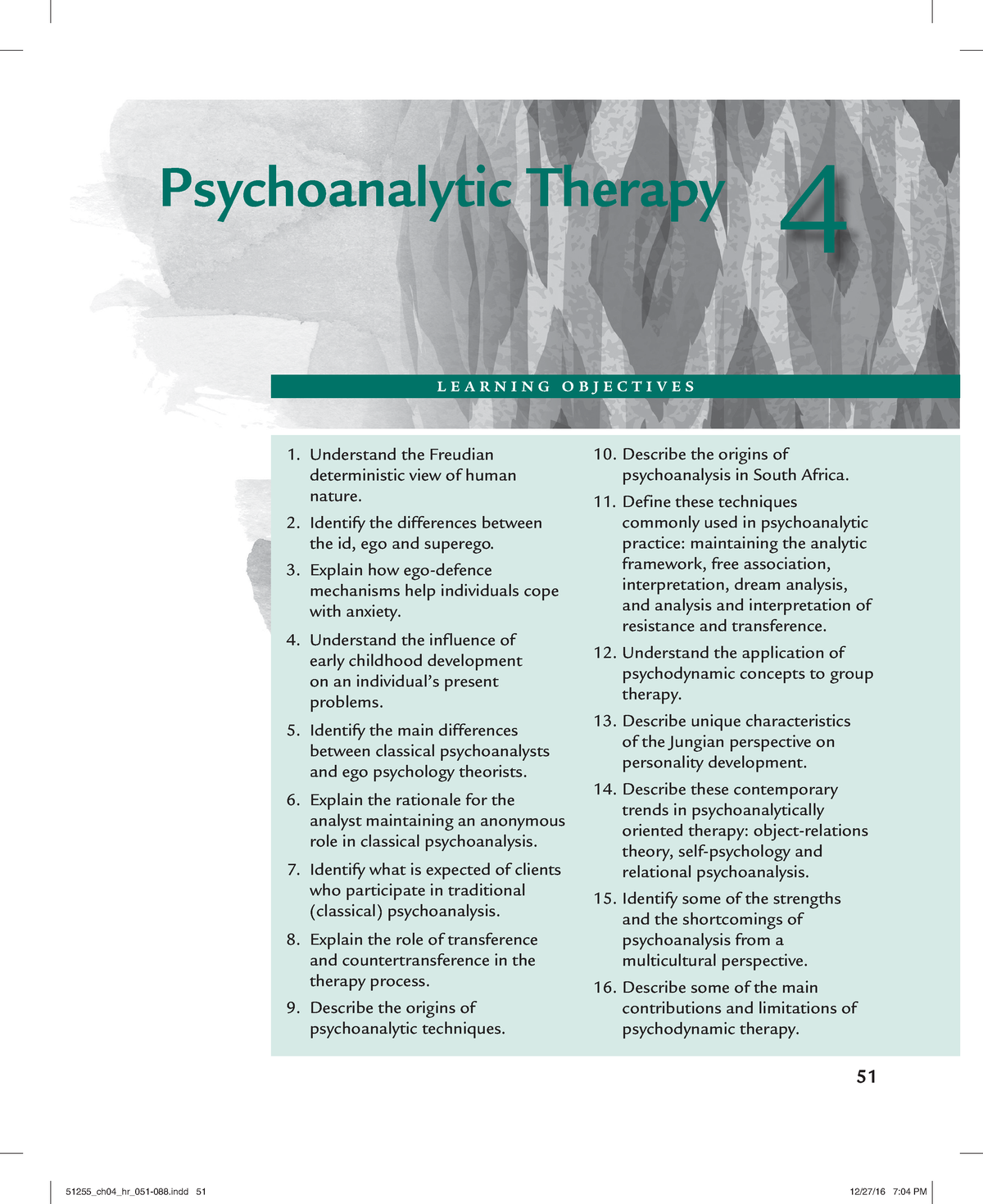 clinical case study of psychoanalytic