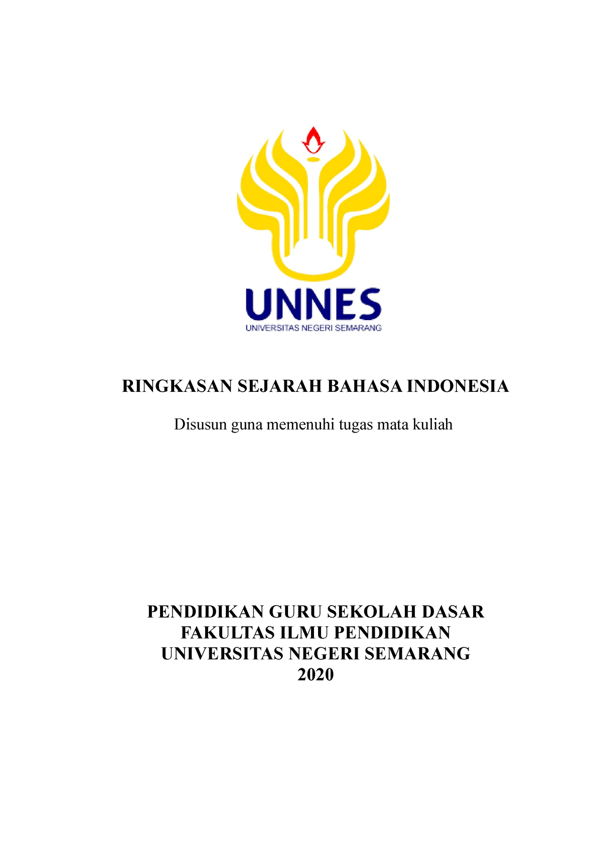 Ringkasan Materi Sejarah Bahasa Indonesia - RINGKASAN SEJARAH BAHASA ...