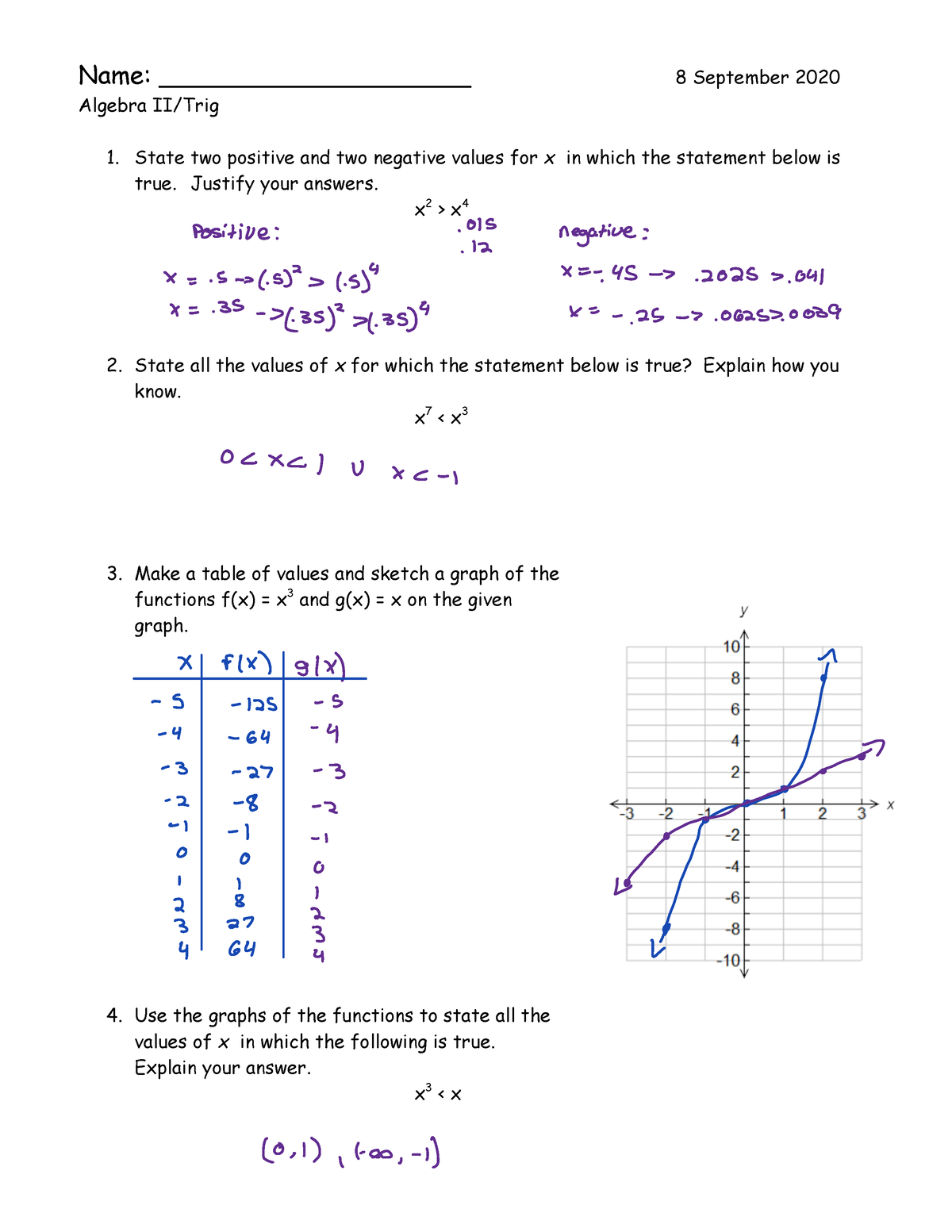 1.05 power functions - xxxx - Name: ____________________ 8 September ...