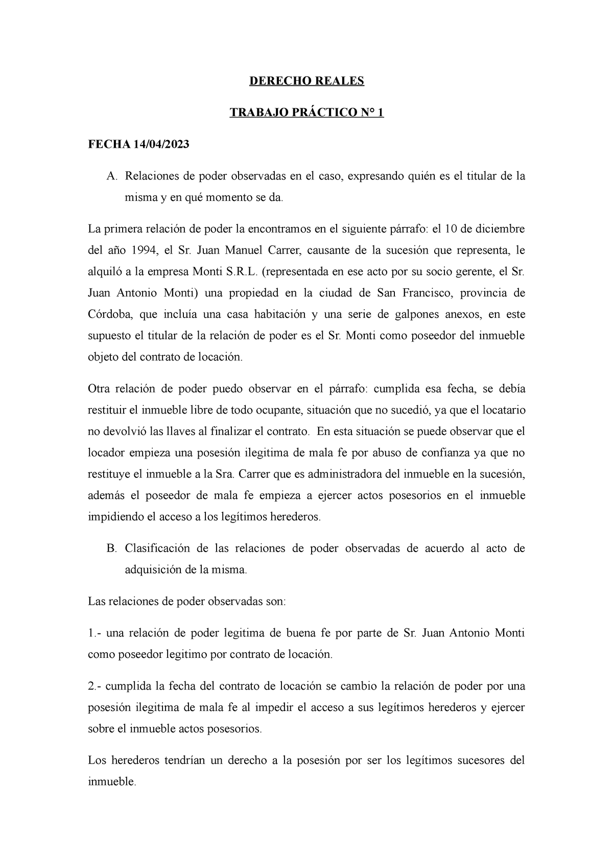 Reales Tp Trabajo Practico Aprobado Derecho Reales Trabajo