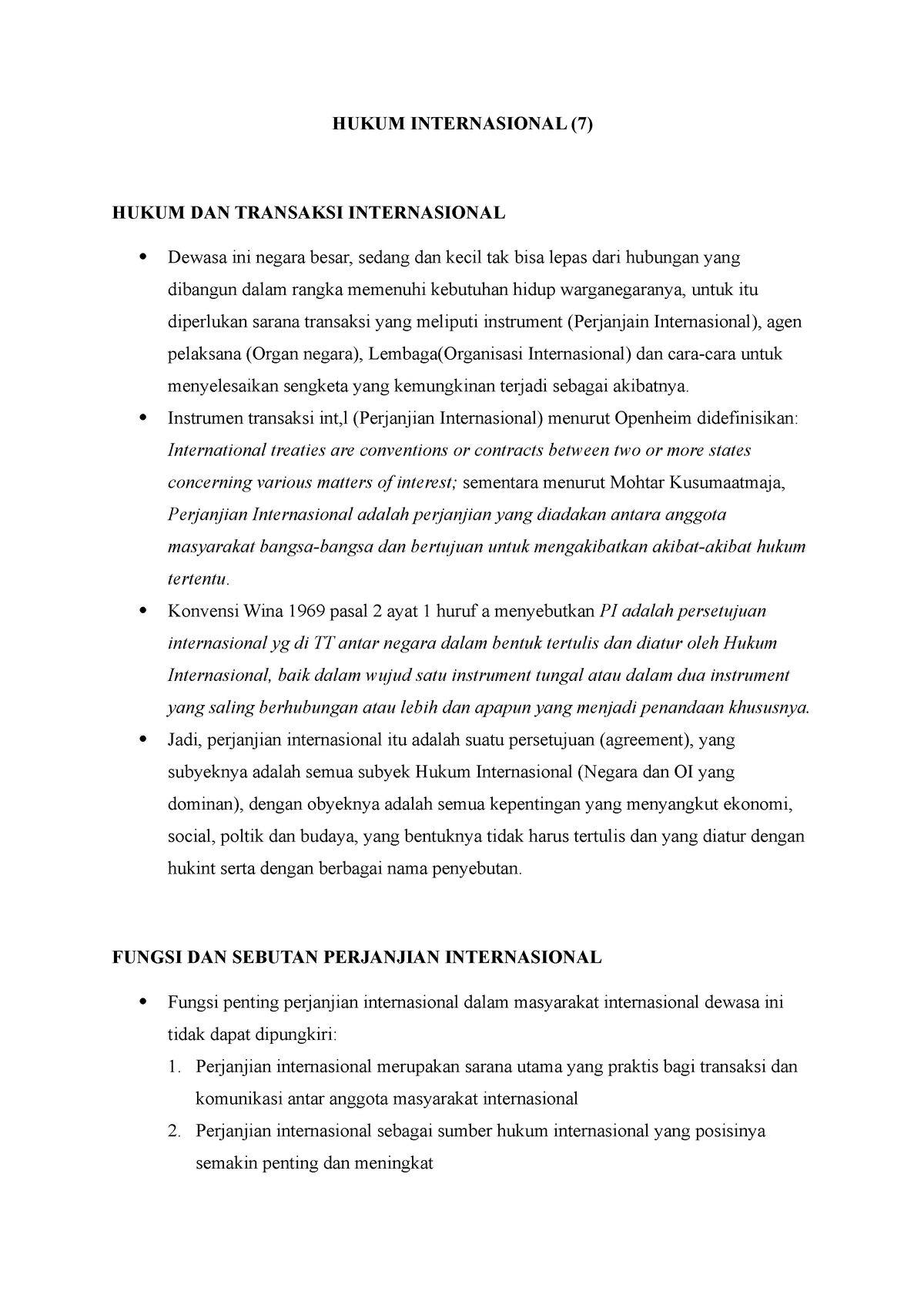 Hukum Internasional - HUKUM INTERNASIONAL (7) HUKUM DAN TRANSAKSI ...