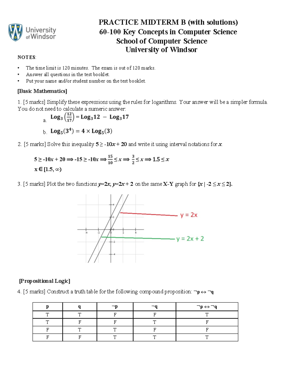 Practice Midterm B-60-100-W17-With-Solutions - Warning: TT: Undefined ...