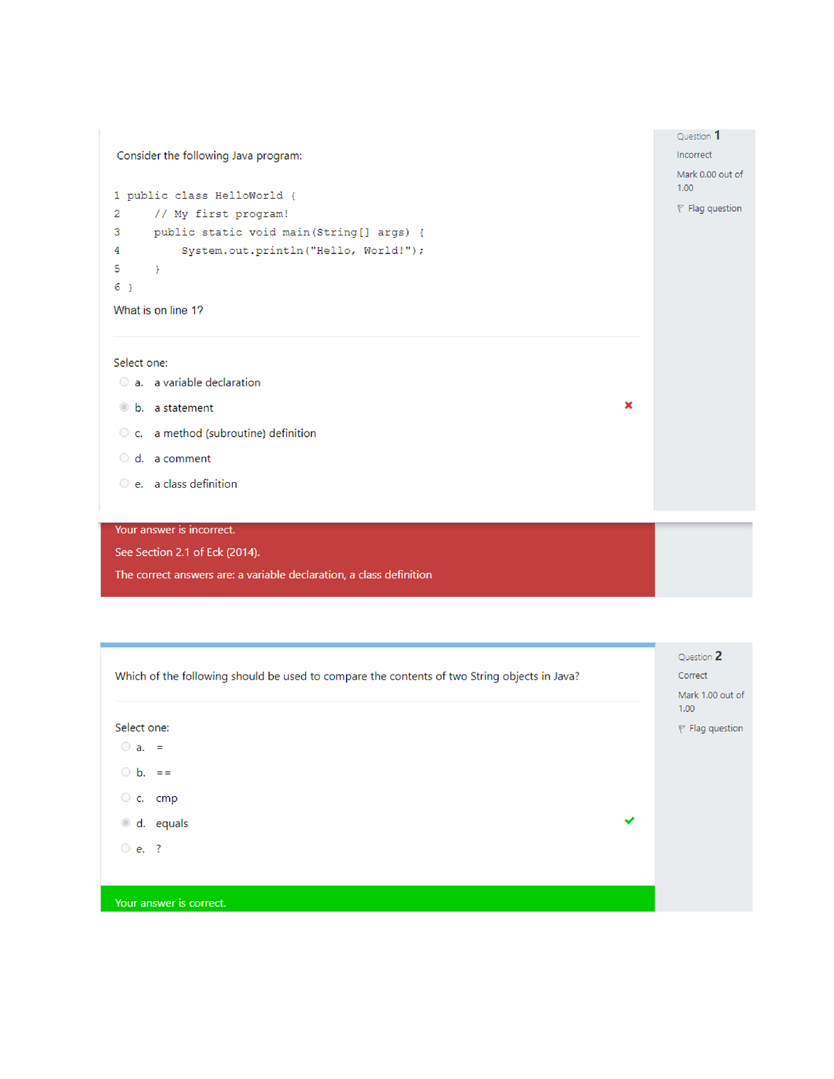 CS 1102 Self Quiz Unit 4 - Self-Quiz Unit 4 - CS 1102 - Studocu