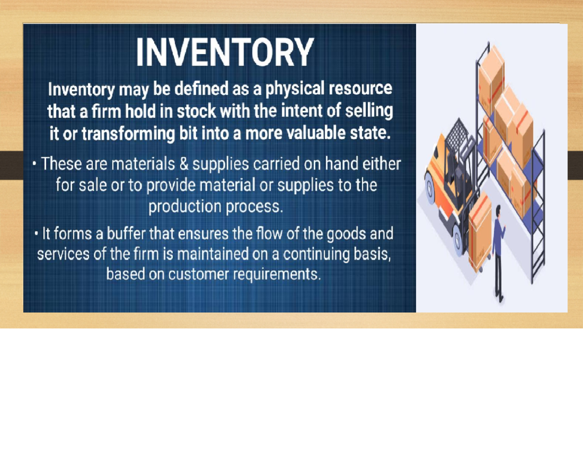 LGSM-inventory management - Logistics and supply chain management - Studocu