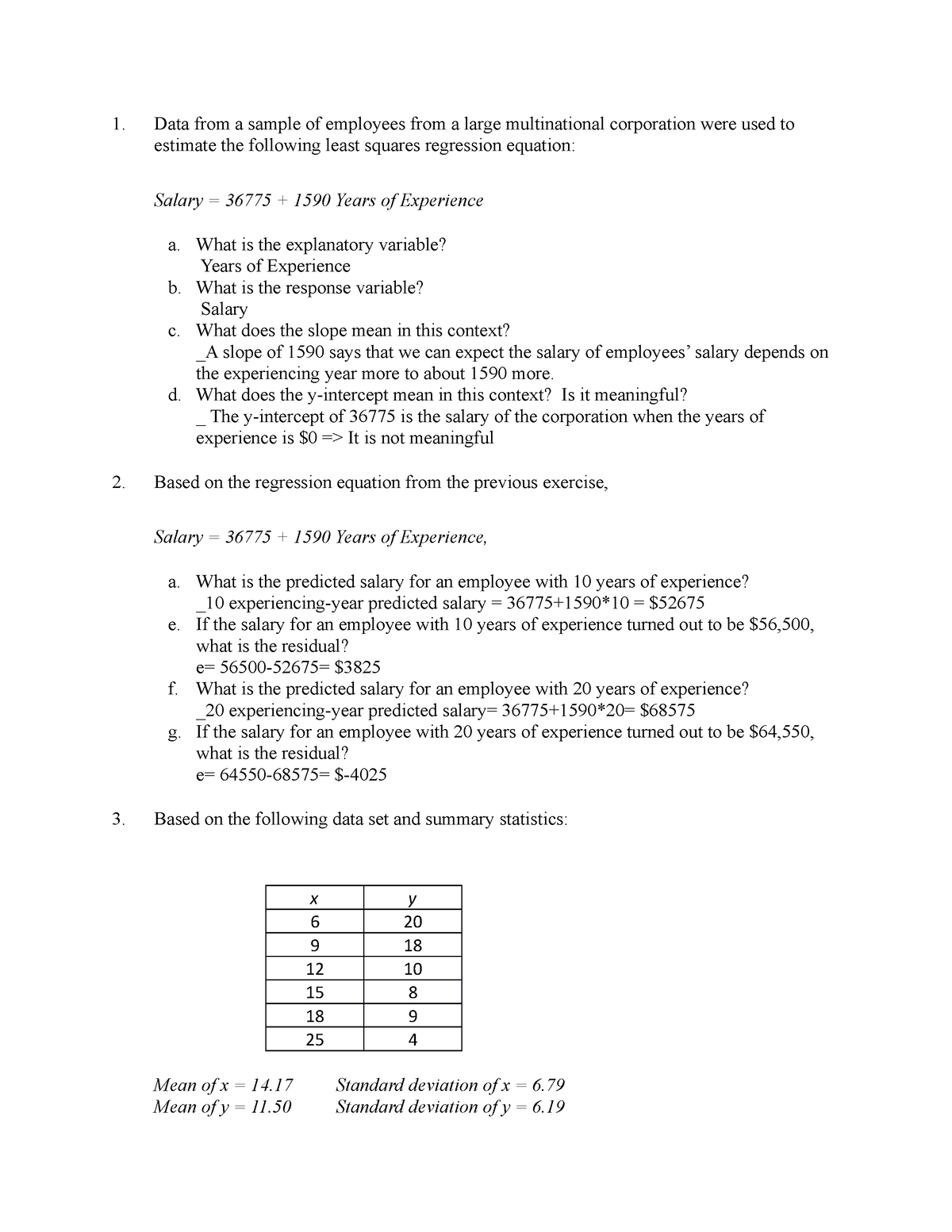 business statistics assignment 1