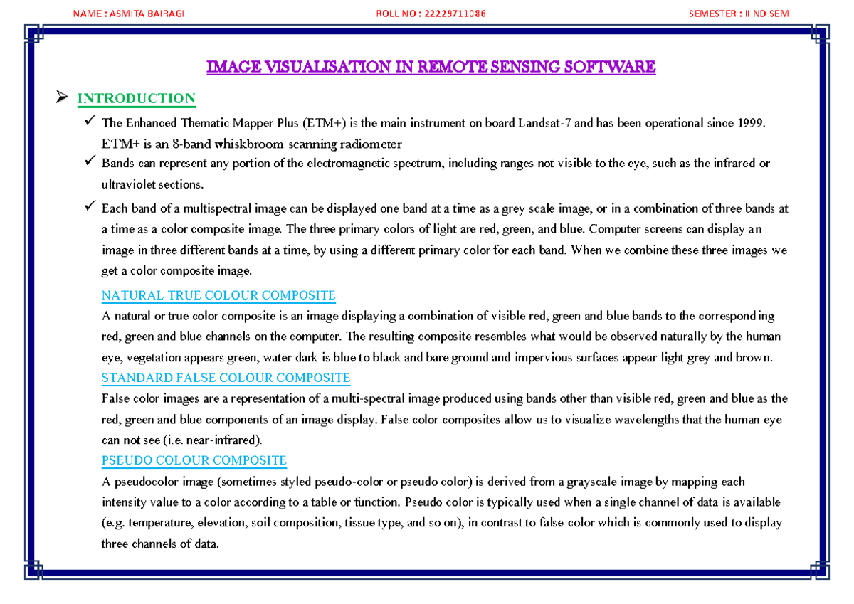 Image Visualisation in Remote Sensing Software [ROLL NO - 86 ] - remote ...
